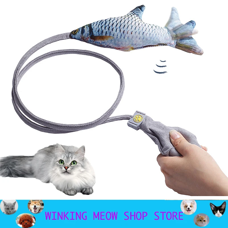 

2021 новые интерактивные игрушки для питомцев кошек ExtrusionTail вибрационный Моделирование рыбы с плюшевой подкладкой с рисунком вишневого дере...