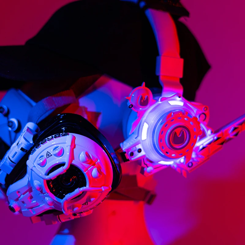 Гарнитура Cyberpunk Беспроводная светящаяся с поддержкой bluetooth | Тематическая одежда