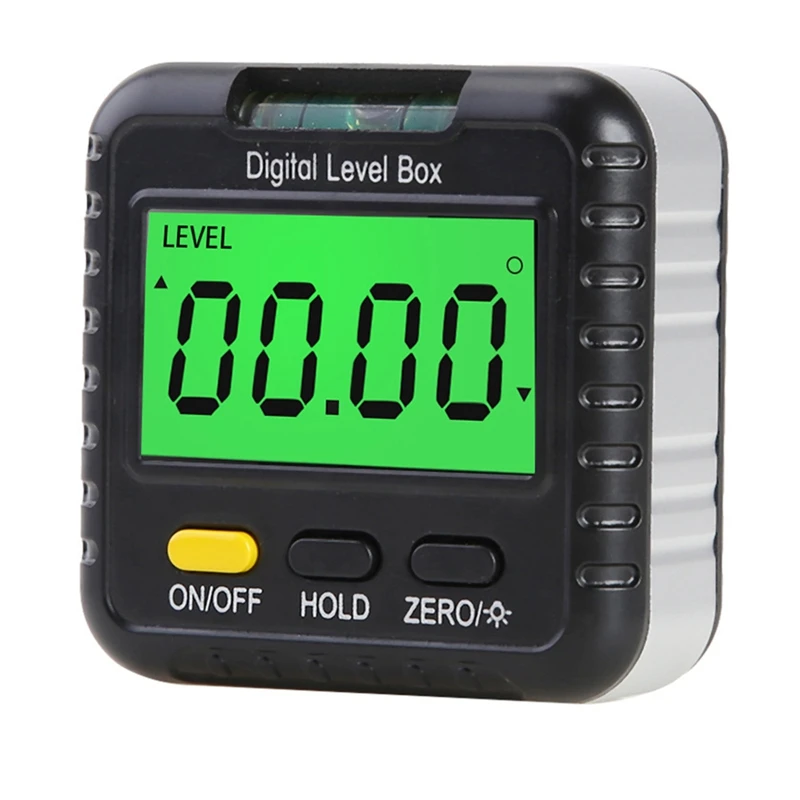 

SHGO HOT-Digital Level Box Protractor Angle Finder Level Gauge Inclinometer with Backlight and Magnetic Base with Bubble