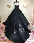Черные Свадебные платья размера плюс милое арабское дубайское свадебные платья в стиле кантри черное атласное свадебное платье на заказ любого размера