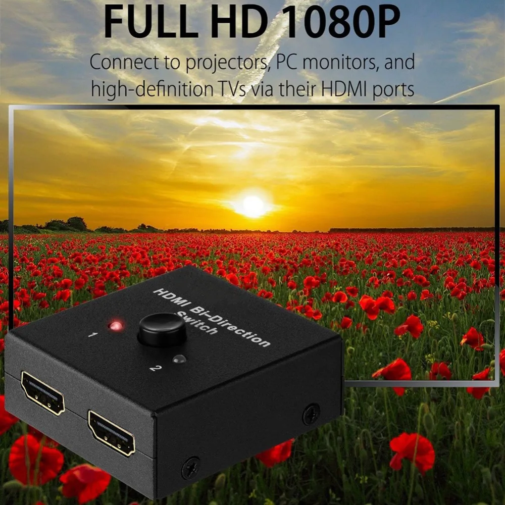HDMI 2 в 1 Смарт двунаправленный поддержка 4 к двойной светодиодный дисплей