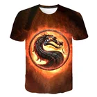 Летние футболки с 3D-принтом Mortal Kombat, модные повседневные футболки с коротким рукавом для мальчиков и девочек, классные футболки, топы, 2021