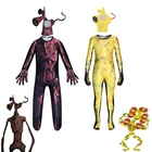 Детский костюм на Хэллоуин с головой Золотой сирены, комбинезон для косплея, Детский костюм на карнавал, вечеринку, выступление, костюм на голову сирены, наряд для мальчиков