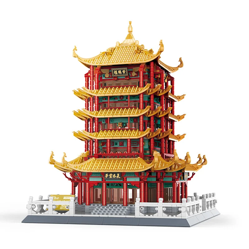 

Yellow Crane Tower Bricks City Great building Serise Building Blocks Toys for Children Chinese Culture Style Gifts Model 2912Pcs