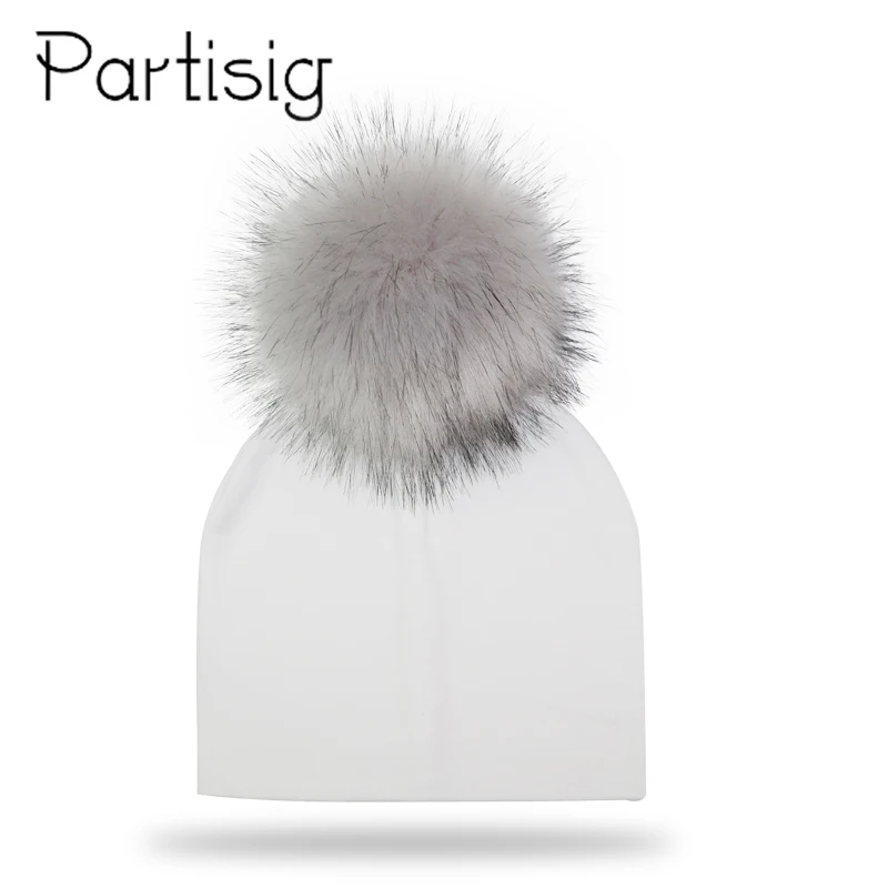 Autumn Winter Boy Girl Artificial Pompom Cotton Baby Hat Kids Caps With Pompon Newborn Photo Props  Bonnet