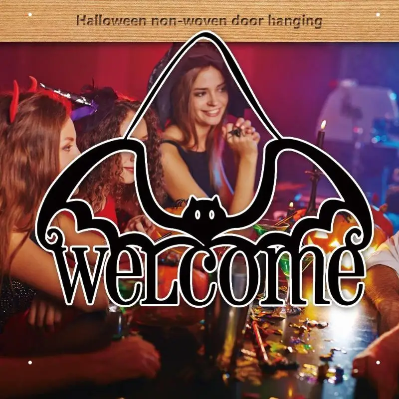 Хэллоуин дверь подвесной нетканый Добро пожаловать летучая мышь фестиваль