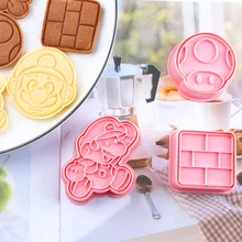 Super Mario Bros Cartoon Cookies Mold 6Pcs Pumpkin Ghost Skull Household Baking Accessories Halloween Supplies Children Gifts