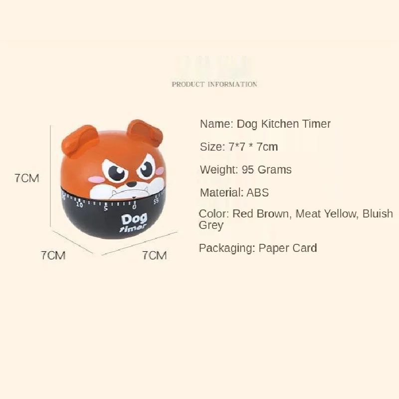 

Reminder Timer Kitchen Cooking Reminder Alarm Clock Mechanical Clockwork Cartoon Dog Soup Timer kitchen tools