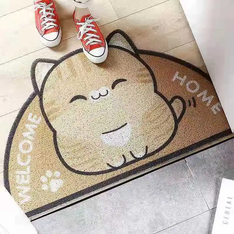 semicircle cartoon animals pvc carpets doormats rugs for home bathroom living room entrance door floor stair hallway non slip free global shipping
