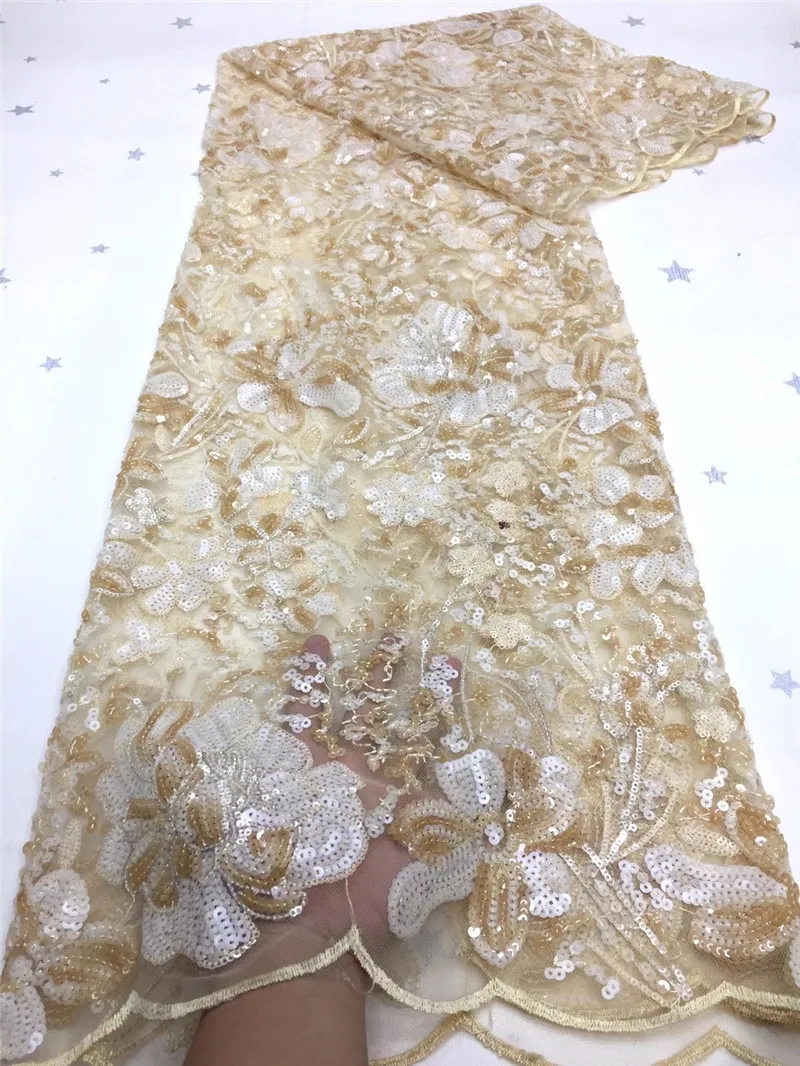 

NHX03# African Colorful Sequin Embroidery Tulle Mesh Lace for Sawing Wedding Dress/Fashion Show
