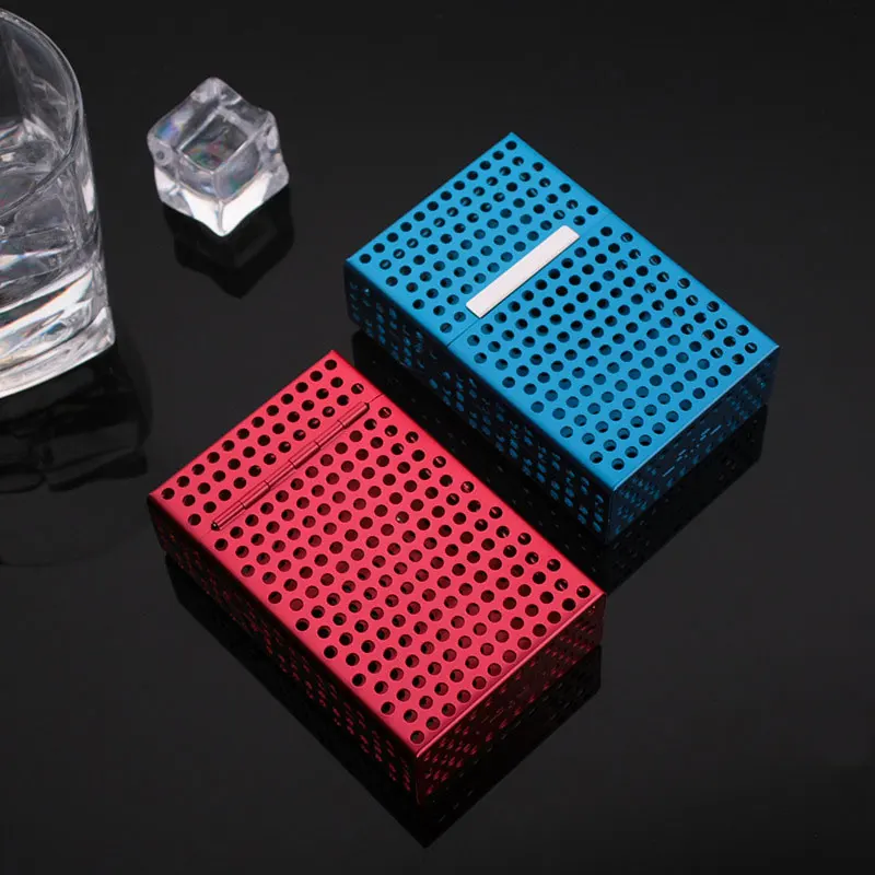 20 палочек в упаковке модный металлический чехол для сигареты Креативные