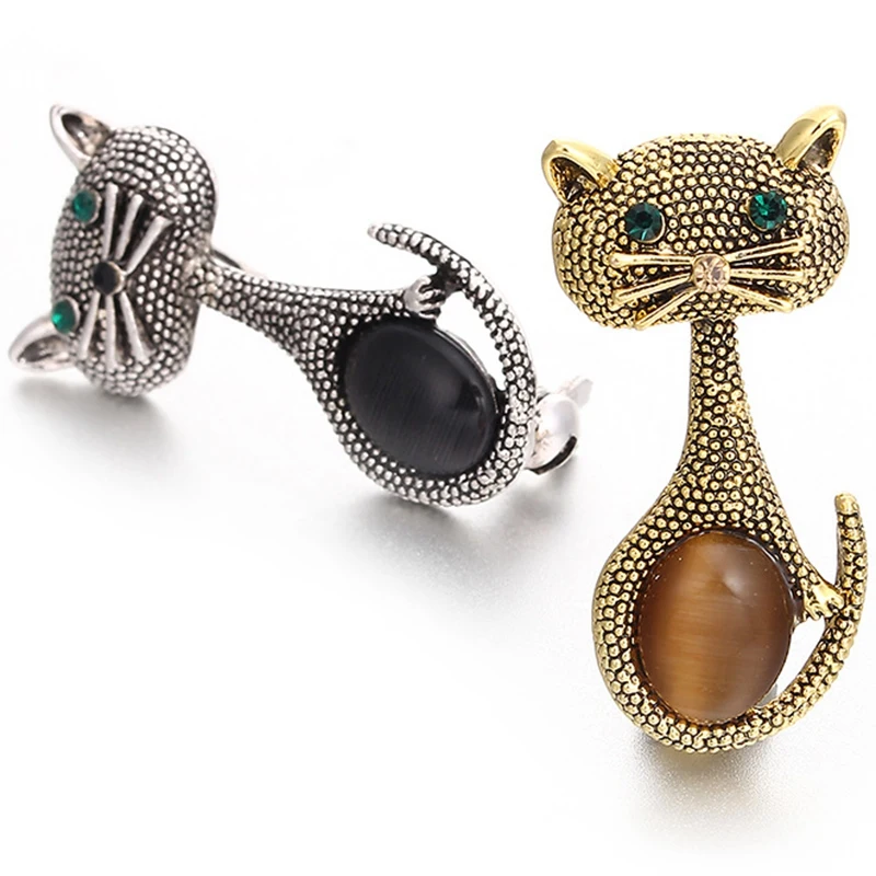 Vintage Opal солнцезащитные очки "кошачий глаз" брошь на шпильке для женщин Милые