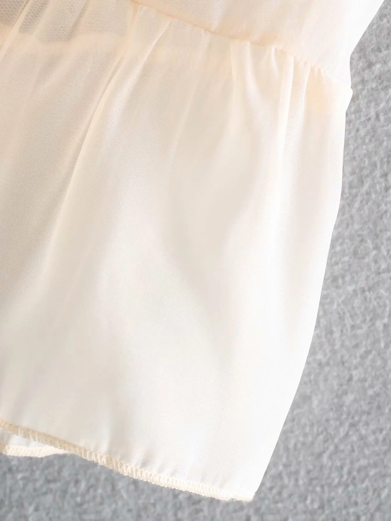 Женская Новинка длинный рукав ламинированная декоративная бусина топ женская