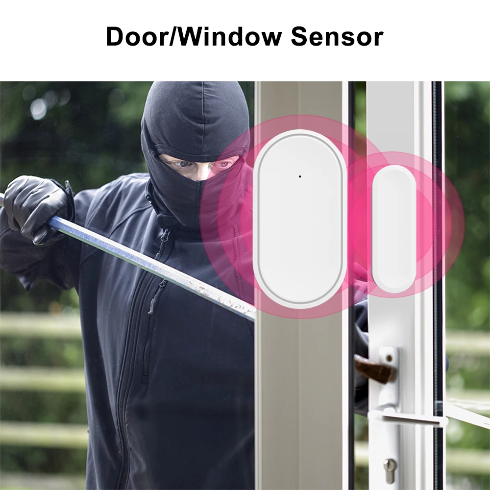 Tuya система сигнализации с беспроводным дверной звонок открытый сигнал хост