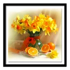 Алмазная живопись цветок вышивка крестиком домашний декор Алмазная Цветочная и оранжевая вышивка бисером, Вышивание BB2431