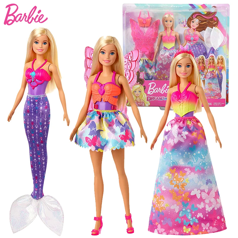 

Original Barbie Doll Dreamtopia Dolls Toys for Girls Mermaid Barbie Clothes Long Doll Hair Baby Toy for Children Birthday Gift