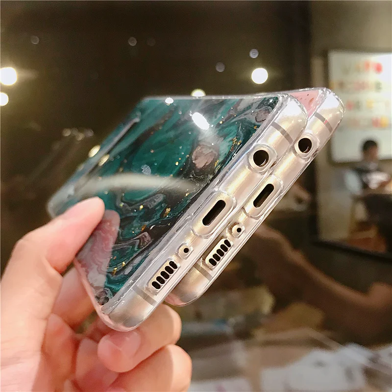 

Dirt-resistant Phone Case For Samsung S10E S10 Plus S20 SF Bling Sparkly Foil Marble Glitter Shockproof Soft TPU 20Ultra A71