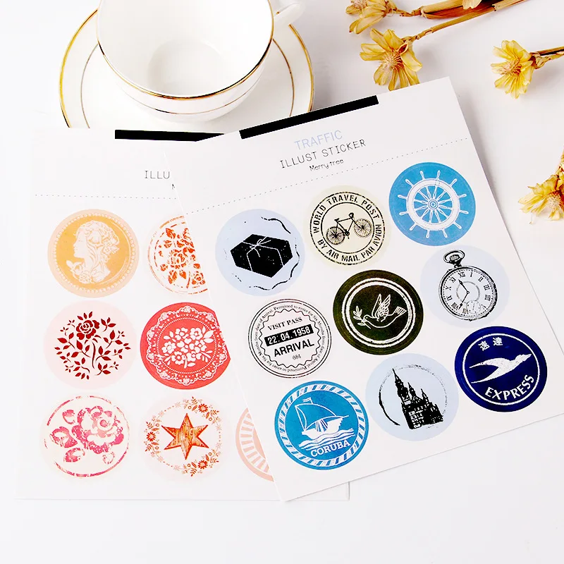 

2 Sheets Hand Account Decoration Sticker Cartoon Cat Dog Animals PVC Photo Album Series Creative crapbooking Stationary Paper