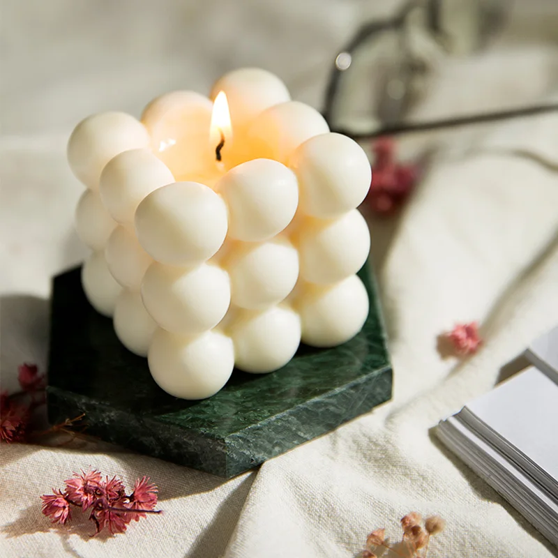 Новый 3D Куб лампы в форме свечи формы DIY круглые кубические пресс для свечей