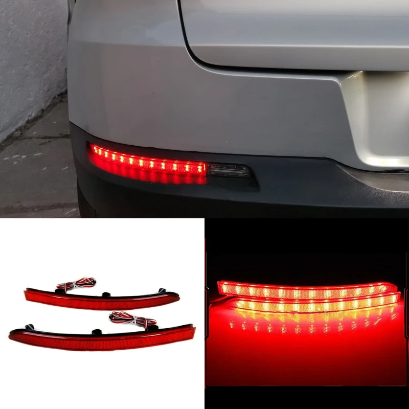 

NEW-2Pcs/1Set Car LED Rear Bumper Reflector Light Rear Stop Brake Lamp For-Tiguan 2009-2015