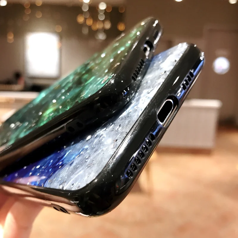 

Glitter Marble Phone Case for iPhone 12 Mini 11 Pro Max 6 6S 8 7 Plus X XR XS SE 2020 Shell Pattern Epoxy Soft TPU Back Cover