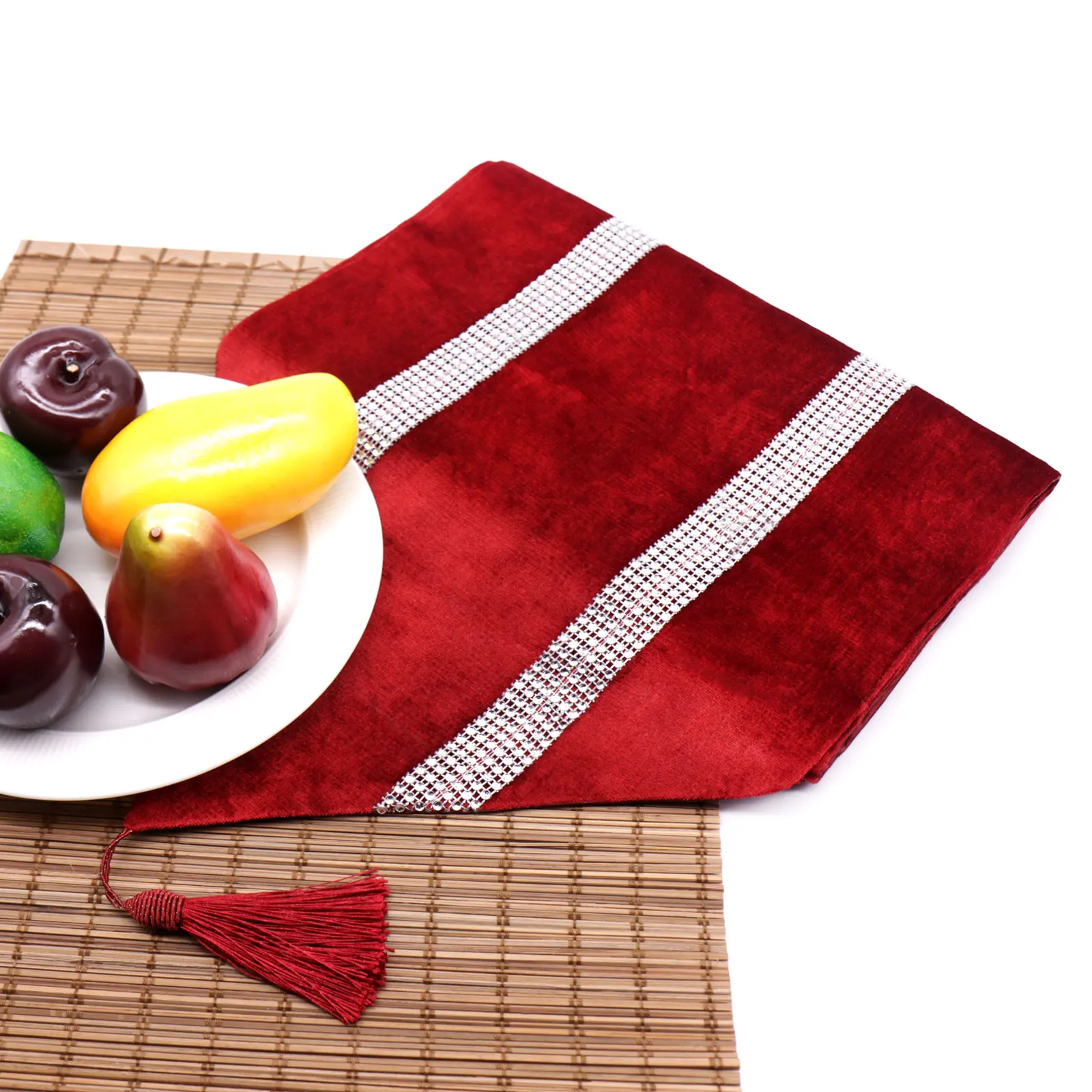 1 шт. современные настольные бегуны с кисточкой алмазные вечерние украшения для