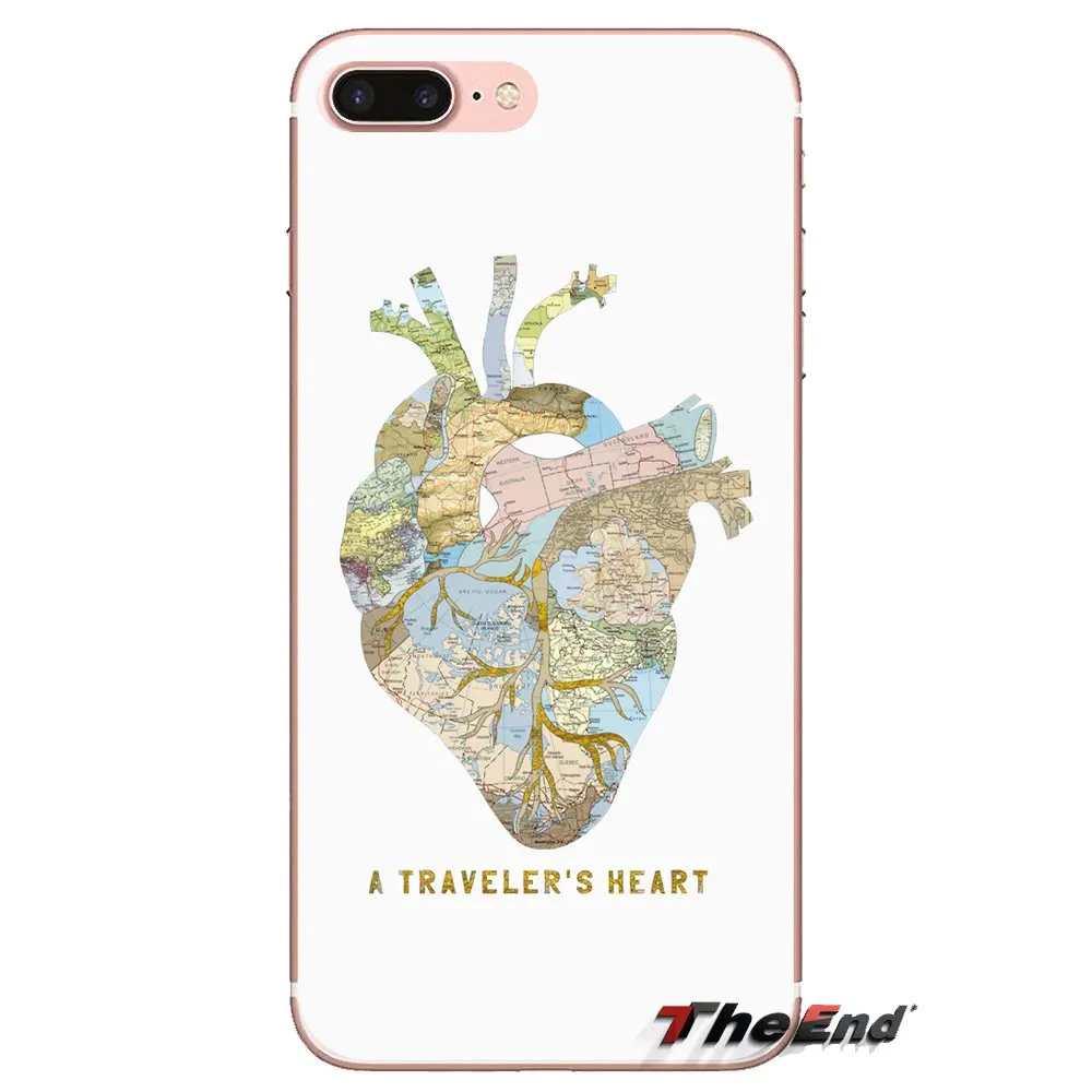 Чехлы из ТПУ для iPhone XS Max XR X 4 4s 5 5S 5C SE 6 6S 7 8 Plus samsung Galaxy J1 J3 J5 J7 A3 A5 Bianca Green A Traveler's Heart |
