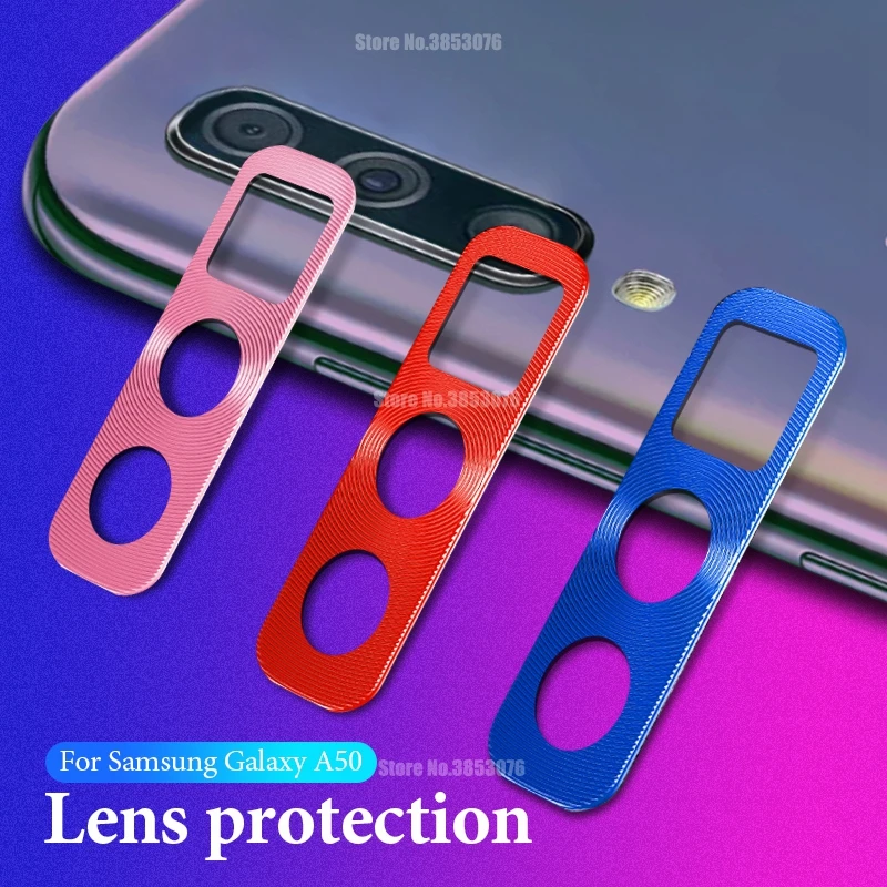 Защита объектива камеры для samsung Galaxy A50 A30 Защита камеры покрывающие кольца для samsung A50 A30 защитный пластинчатый металл кольцо
