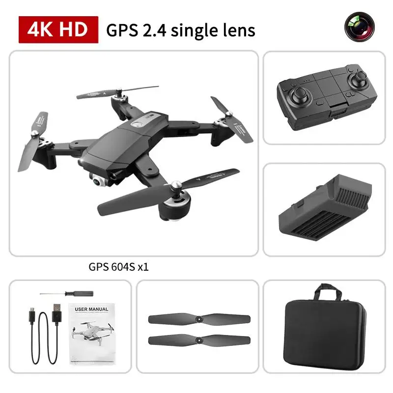 

Квадрокоптер S604 Pro Rc с широкоугольной камерой 4k HD, Wi-Fi, Fpv