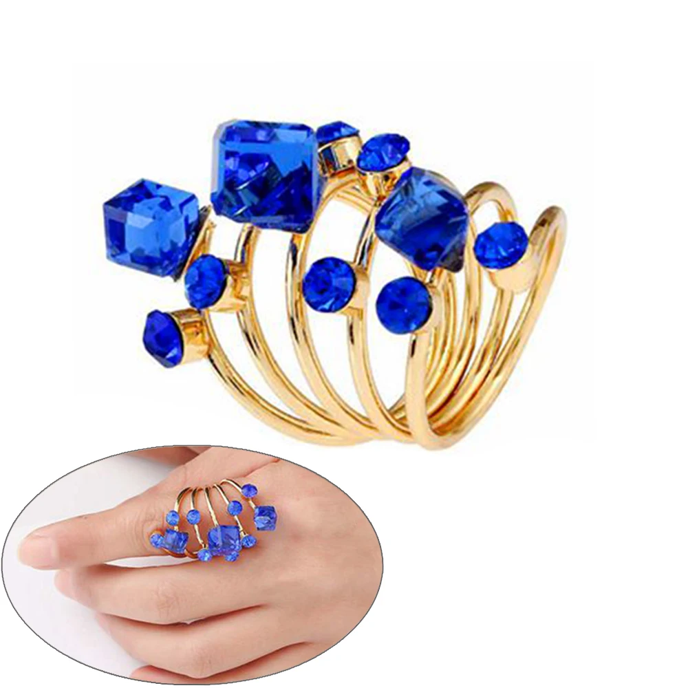 Модные роскошные стразы с кристаллами и цирконием женское кольцо Женское