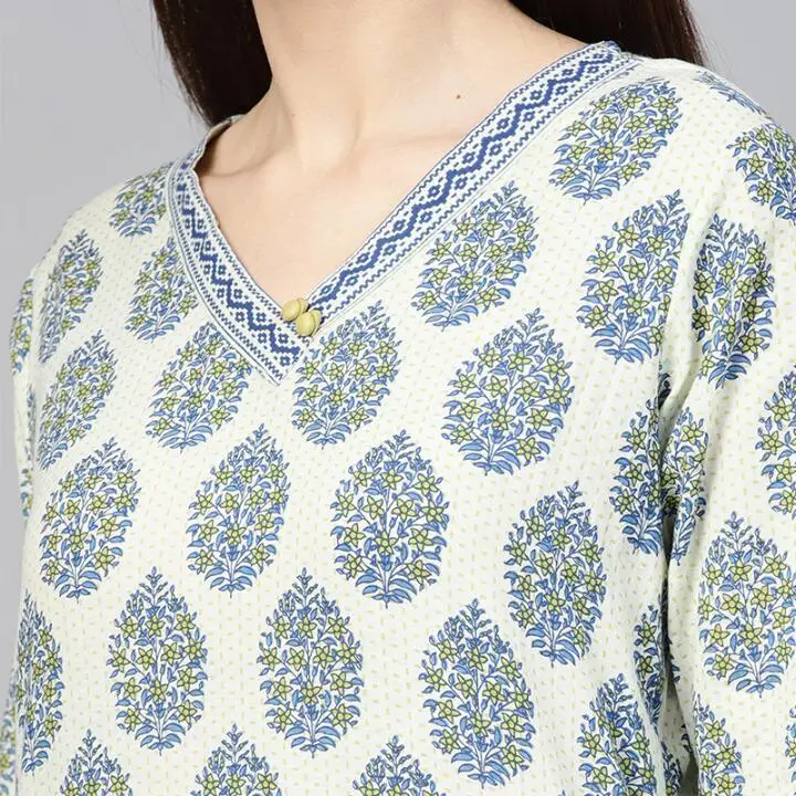 Женские модные костюмы Kurtas в этническом стиле с принтом индийское платье женский