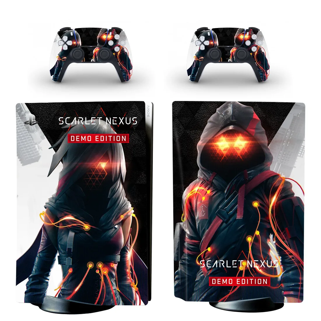 

Наклейка для консоли PlayStation 5 и 2 контроллера PS5 SCARLET NEXUS PS5