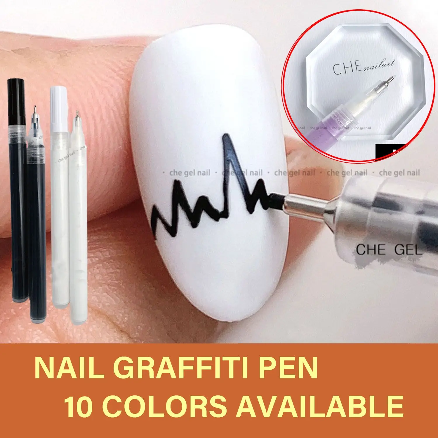 

1PC Professional Nail Art Graffiti Pen DIY Flower Abstract Lines Waterproof Nail Painting Drawing Tools Nail Art Accessories