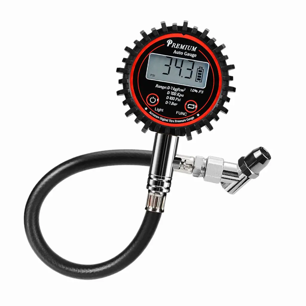 100 PSI Electric LCD Digital Tire Air Pressure Guage for Car Bike Auto |