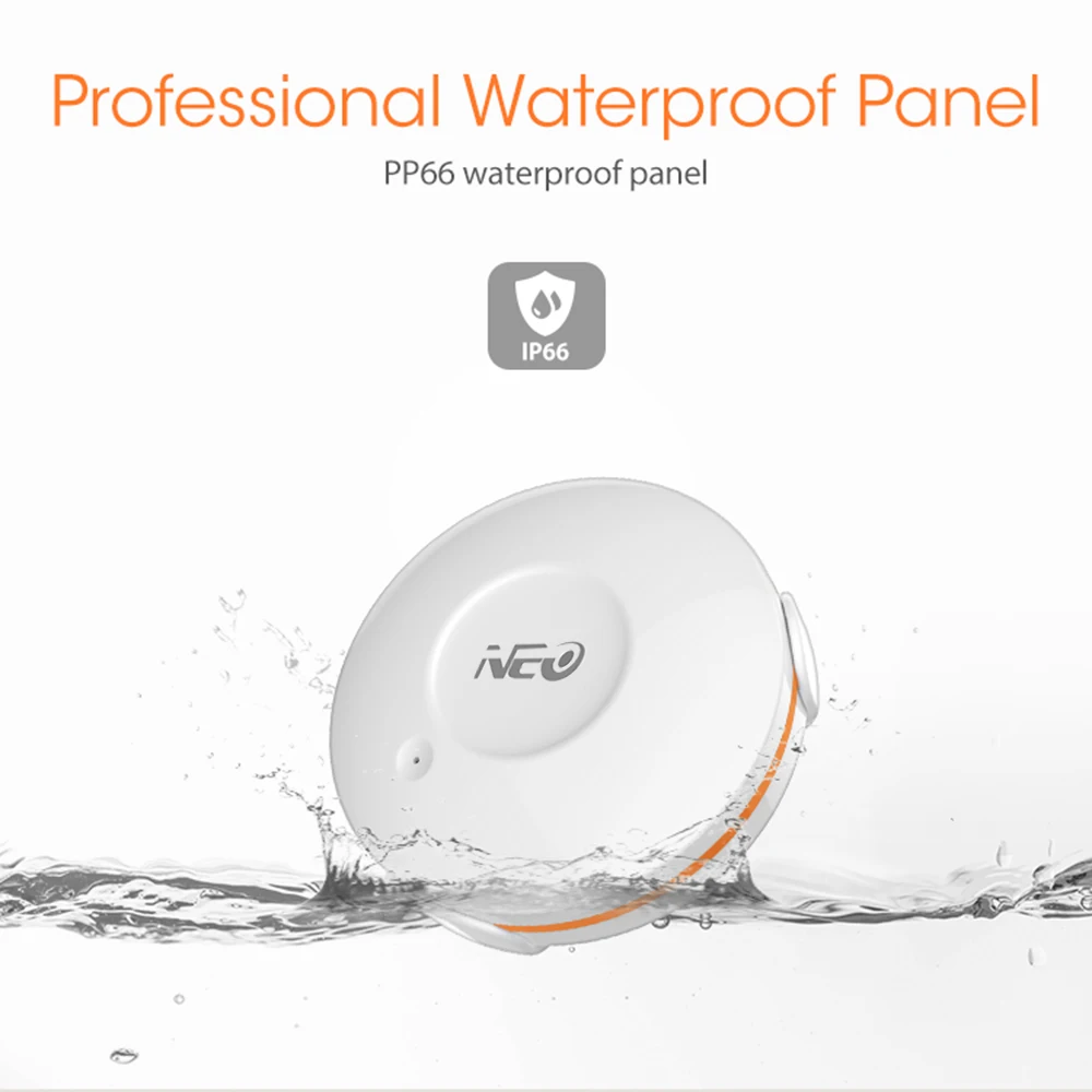Датчик утечки воды NEO ZigBee Smart Home беспроводное устройство для обнаружения работает