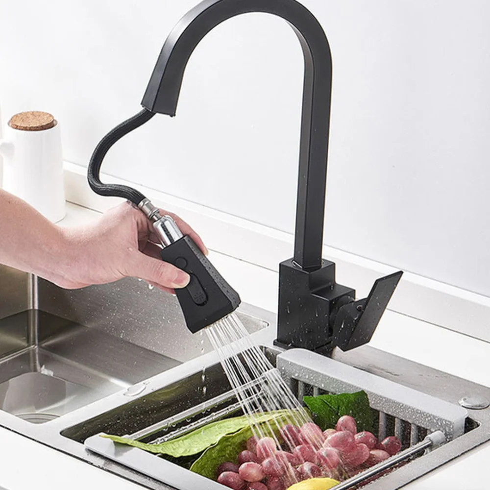 

1pc Stretch Adjustable Kitchen Basin Household (Black)