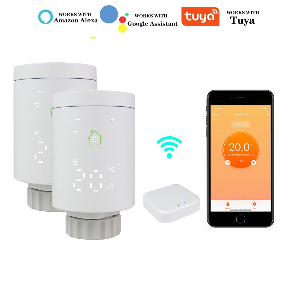 Привод радиатора Zigbee с Wi Fi программируемый термостат для отопления пола