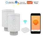 Привод радиатора Zigbee с Wi-Fi, программируемый термостат для отопления пола, с голосовым управлением, работает с Tuya Google Home
