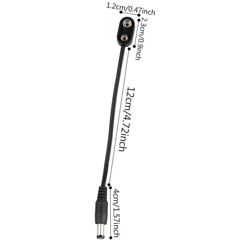 Кабель питания для гитарной Педали 9 вольт разъемы аккумуляторов в зажим