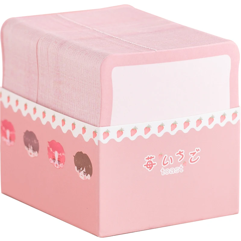 

TUTU 500PCS Pink Strawberry Memo Pad INS Planner Notepad Cute Stationery Paper Bookmarks papelaria School Office Supply H0444