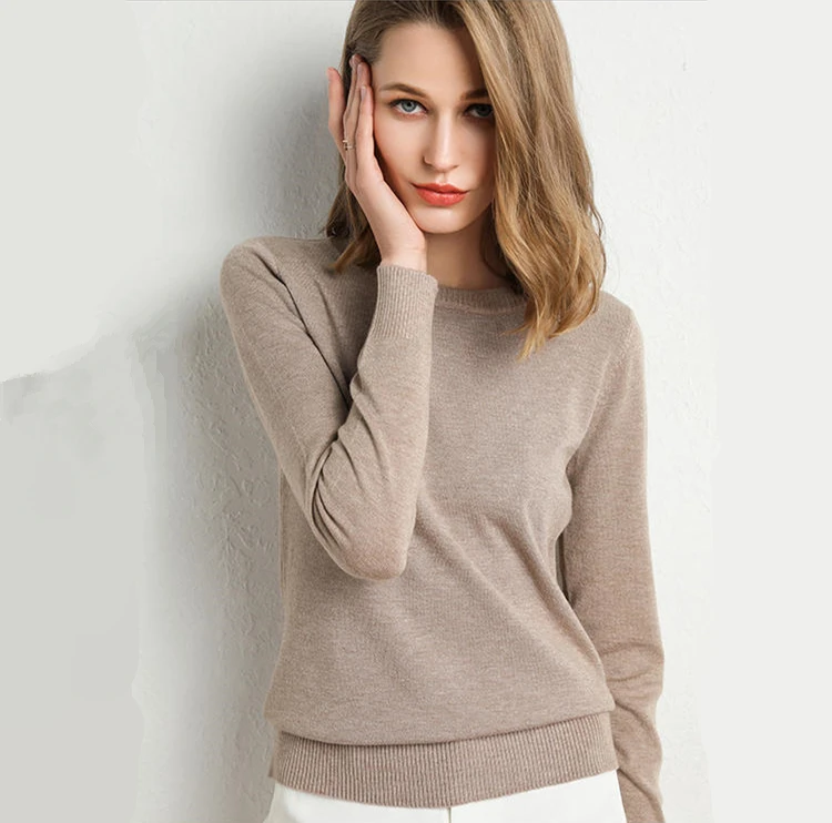 

Cashmere Sweater Women Jumper 2020 Spring Autumn Knitted Basic Warm Jersey Pullover Pull Femme Hiver O-Neck Women Sweater