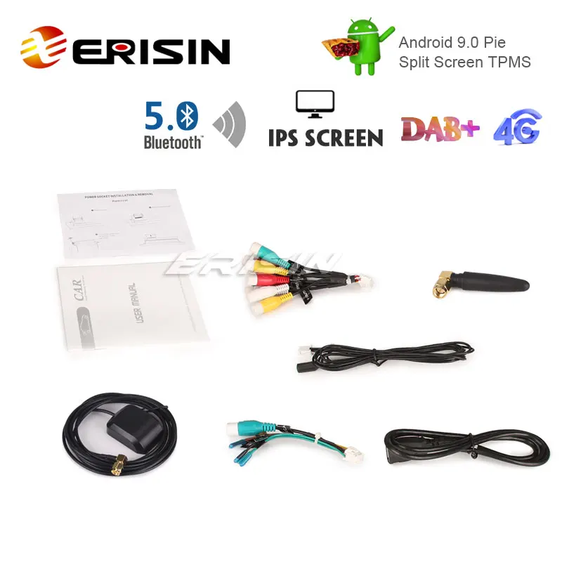 Erisin ES8028V 9 &quotDAB + Android 0 Автомобильный GPS IPS Bluetooth 5 для VW Passat Golf 5/6 Polo Tiguan Eos Caddy