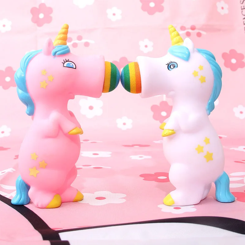 Сжимающий Поппер в виде единорога смешанный бластер запускающий мяч для