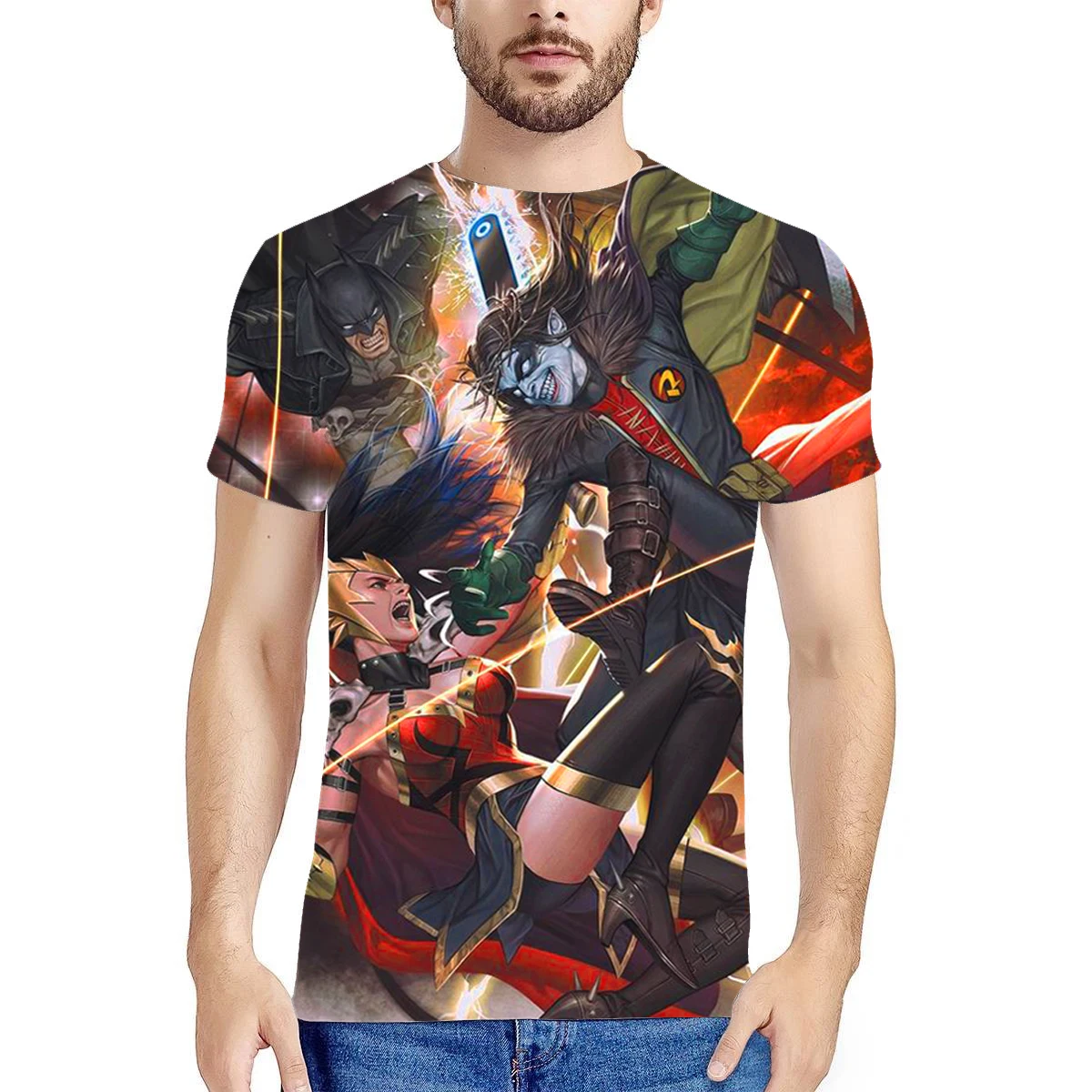 

2021 Summer Men And Women Tide Comfort Movie 3d Printed Short Sleeve T-shirt Hip Hop Youth Loose Cool Top