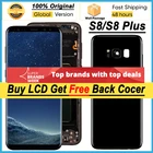100% Оригинальный Amoled дисплей + рамка для Samsung Galaxy S8 G950F G950FD Full LCD S8 Plus G955 G955F сенсорный экран + Крышка батарейного отсека