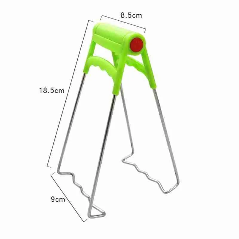 

Dish Plate Clip Tong Steel + PP Handle Kitchen Tool Hot Anti-Hot Pot Hot 1PC Gripper Clamp Foldable For Cooking Bowl L3Z4