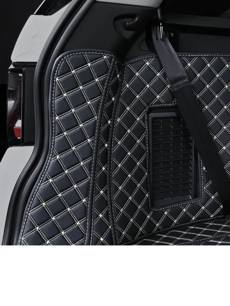 Кожаный коврик для багажника автомобиля Ленд Ровер Дискавери 5 LR5 2017 2018 2019 2020 2021 2022