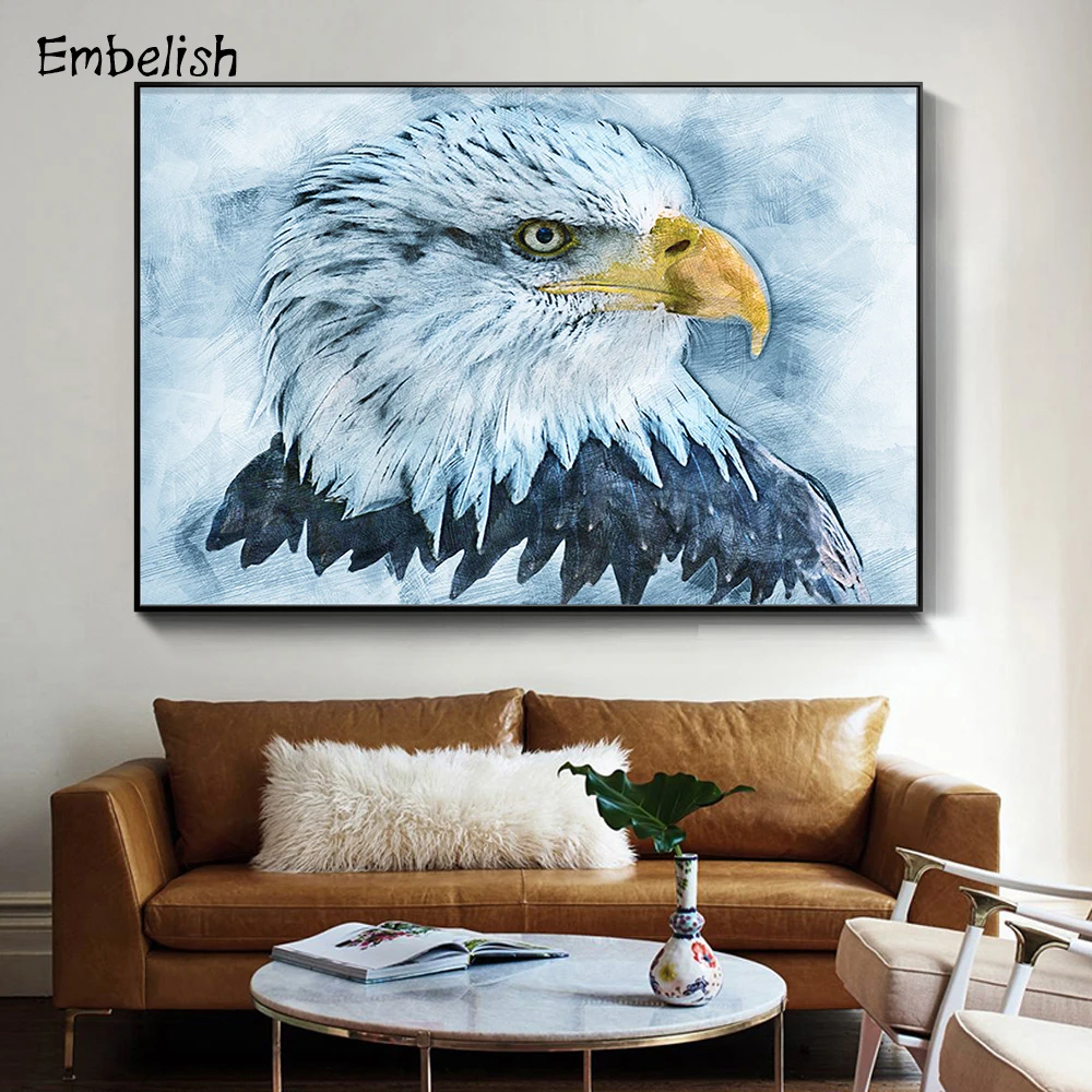 1 шт. Лидер продаж Современный домашний декор с головой орла HD Печать на холсте