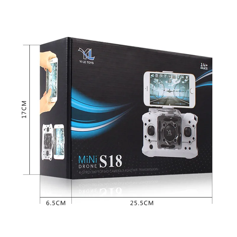 Складной Дрон 720P с камерой HD фотография самолет селфи Квадрокоптер один ключ