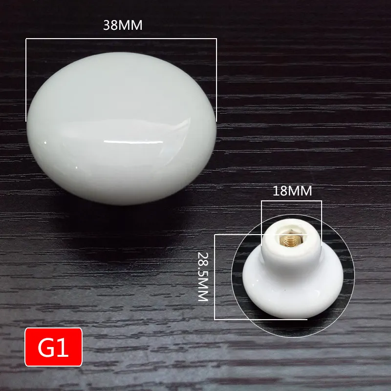 G1 Белый цвет роза lotus love простые мебельные ручки под одно отверстие CeramicKitchen Мебельная ручка ящика шкафа - Цвет: G1